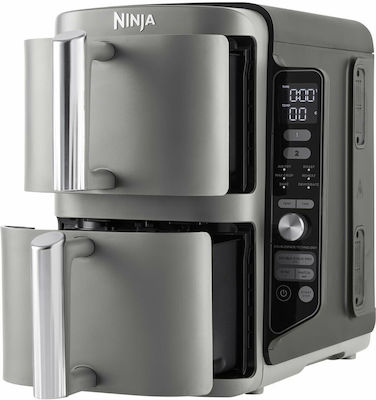 Ninja SL400EU Air Fryer with Double Detachable Bucket 9.5lt Gray