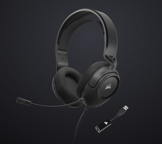 Corsair HS35 V2 Over Ear Gaming Headset with 3.5mm Connectivity for PC PS4 PS5 XBOX