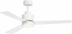 S&P HTD-130 Ceiling Fan 130cm with Light and Remote Control White