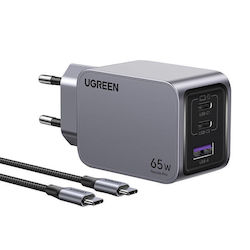 Ugreen Nexode Pro 65W με Καλώδιο USB-C - USB-C Ugreen Nexode Pro 65W με Καλώδιο USB-C - USB-C