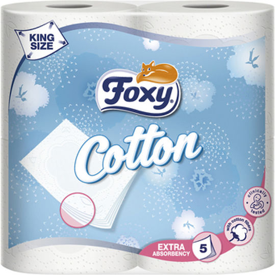 Foxy Cotton Тоалетна Хартия 4 Рола