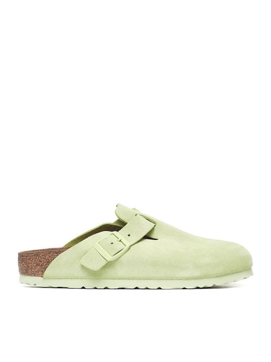 Birkenstock Boston Зимни Дамски Чехли Зелени Тя...
