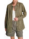 Attrattivo Women's Short Lifestyle Jacket for Winter Khaki