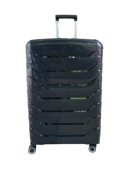 Ormi Medium Hard Travel Suitcase Black with 4 W...