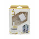 Charger with USB-A Port and Cable Lightning Whites (TY-85585)
