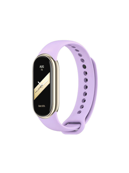 Xiaomi Mi Band 8 Mijobs Solid Color Silicone Watch Band Taro Purple