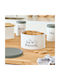 Metallic Cookie Jar White 21x21x12cm
