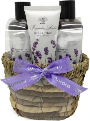 Aurora Lavender Gift Set Shower Gel 180ml Shampoo 180ml Conditioner 60ml