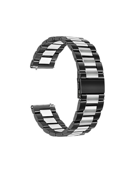 Brățară din metal din oțel inoxidabil, două culori, Xiaomi Watch 2 Pro, Xiaomi Watch S3, argintiu-negru