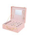 Pink Faux Leather Jewellery Box 23x18x8cm