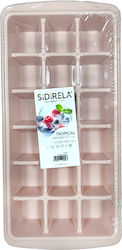 Sidirela Ice Tray Cube Plastic 18 Slots Pink E-...