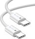 Techly USB 3.2 Video Cable USB-C Male - USB-C 240W PD White 1m