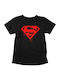 T-shirt Superman Μαύρο