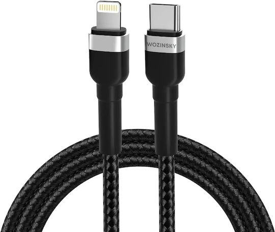 Wozinsky Редовна USB-C към Lightning кабел 30W Черен 1м (WNBCL1)