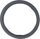 Onyx Car Steering Wheel Cover with Diameter 38cm Gray with Gray Stitching