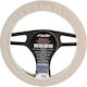 Simoni Racing Husă Volan Auto cu Diametru 30-37cm din Piele ecologică Bej cu Cusătură Bej
