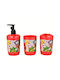 Angry Birds Angry Birds Badezimmerzubehör-Set Kunststoff Rote 3Stücke