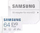 Samsung microSDXC 64GB Clasa 10 U1 V10 A1 UHS-I cu adaptor