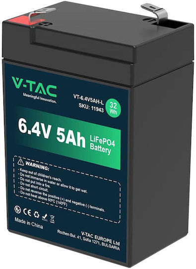 V-TAC V-tac Baterie UPS cu Capacitate 5Ah și Tensiune 6.4V 1buc
