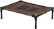 Pawhut Raised Dog Bed Breathable Steel Fabric 61x46x18 Cm Black Brown