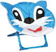 Children's Folding Chair Blue Kitty