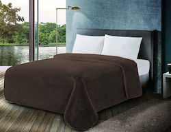 Single Hotel Blanket Hotel Velour Blanket Brown 160x220cm 3pcs