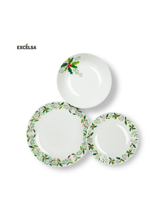 Excelsa Set Weihnachtliche Geschirr Porzellan 18Stück