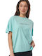 Body Action Damen Oversized T-shirt Türkis