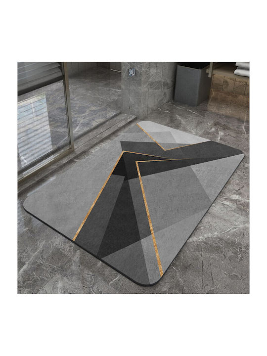 Rutschfest Badematte Rechteckig Gray 50x80cm