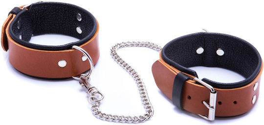 Handcuffs-whips Men's Handcuffs On Legs Cognac