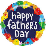 Μπαλόνι Foil Γιορτής Πατέρα Πολύχρωμο "happy Father's Day" 45εκ.