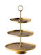 Ready Μεταλλική Εταζέρα Χρυσή Ø30xY47cm