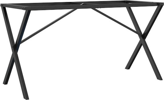vidaXL Stand de masă din Fontă Negru 120x60x73cm