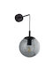 TK Lighting Φωτιστικό Τοίχου με Ντουί E27 Γκρι 18εκ.
