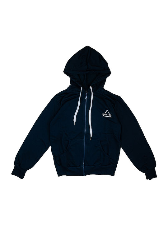 Paco & Co Blue Hooded Cardigan