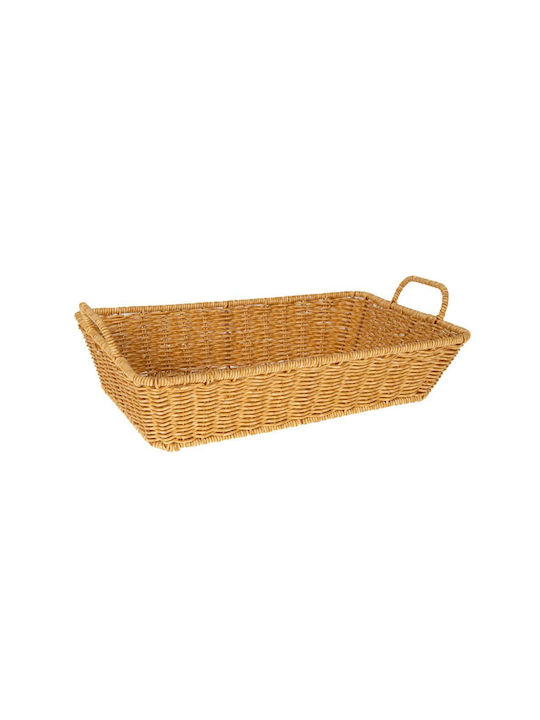 Decorative Basket Rattan with Handles 37x27x8.5cm Iliadis