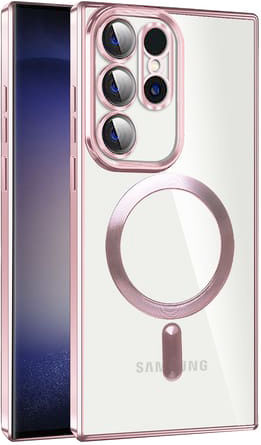 Techsuit Umschlag Rückseite Silikon Rosa (Galaxy S21 Ultra 5G)