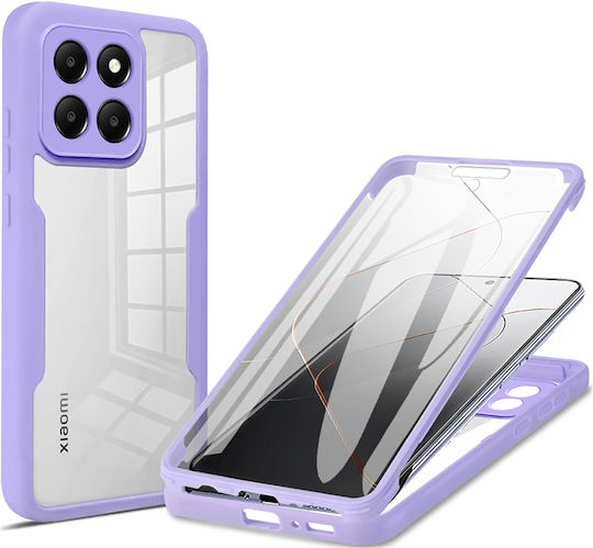 Techsuit ColorVerse 360 Full Cover Silicone Set with Tempered Glass Purple Xiaomi 14