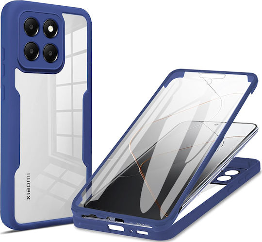 Techsuit ColorVerse 360 Vollschutz Silikon Handyhüllen Set mit gehärtetem Glas Blau (Xiaomi 14)
