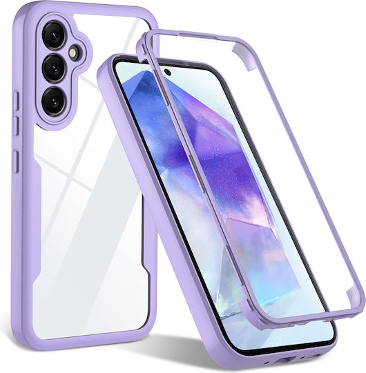 Techsuit ColorVerse 360 Vollschutz Silikon Lila (Galaxy A55)