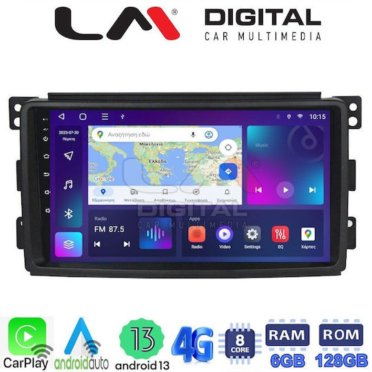LM Digital Ηχοσύστημα Αυτοκινήτου για Smart ForTwo / ForFour 2007>2010 (Bluetooth/USB/WiFi/GPS/Apple-Carplay/Android-Auto)