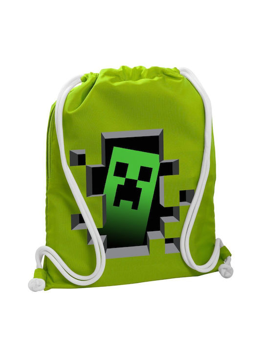 Koupakoupa Minecraft Creeper Τσάντα Πλάτης Γυμναστηρίου Πράσινη