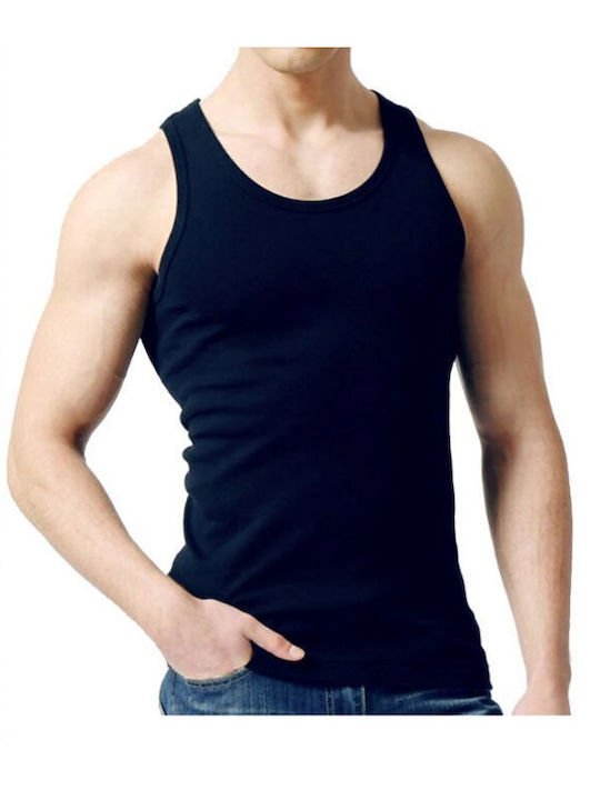 100% Men's Sleeveless Blouse Navy