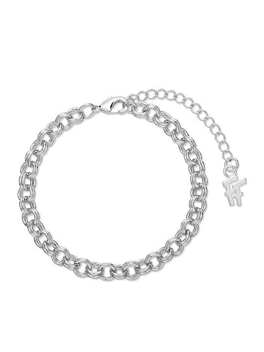 Folli Follie The Chain Addiction Γυναικείο Βραχιόλι Αλυσίδα από Ορείχαλκο 17cm