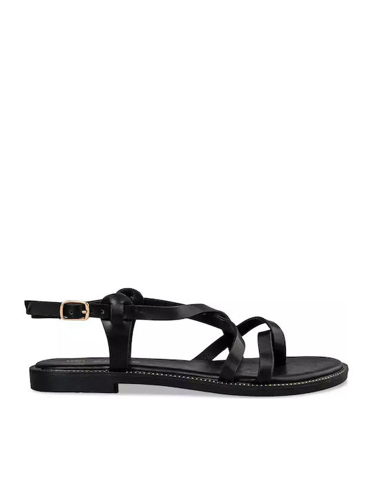 Envie Shoes Women's Flat Sandals in Black Color