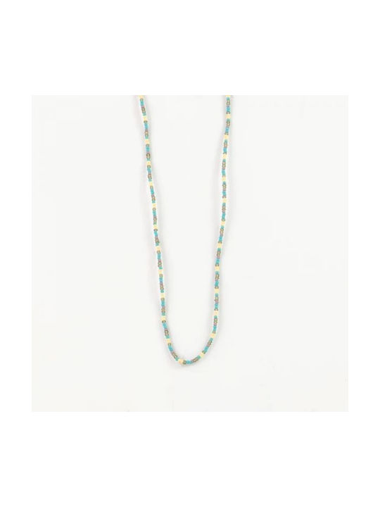 Mini Turquoise Beaded Necklace Creamy Copper