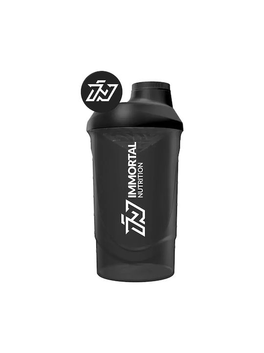 Immortal Nutrition Plastic Protein Shaker 600ml Black