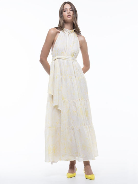 Project Soma Talus Dress Yellow Maxi Dress