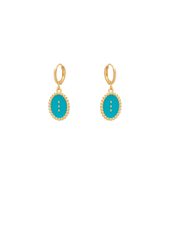 Three Wishes Turquoise Dangle Earrings