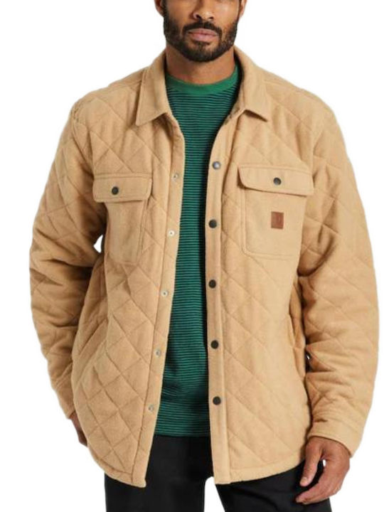 Brixton Men's Puffer Jacket Beige